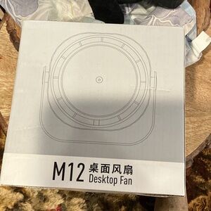 M12 Desktop Fan - Sleek Gray Design
